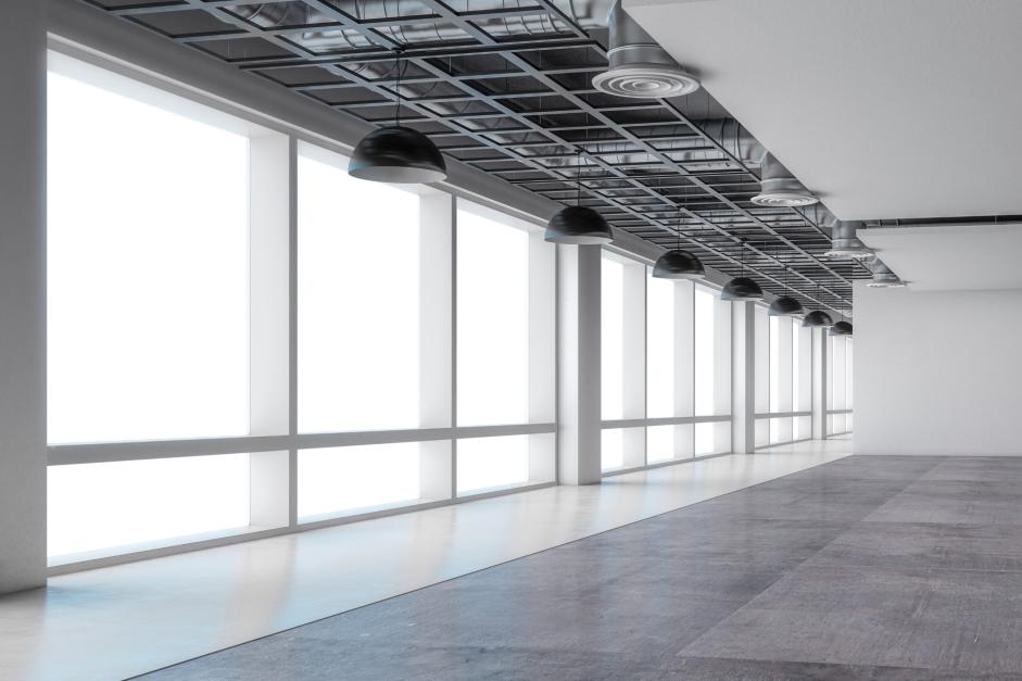 Inside of an empty office building