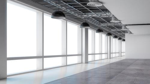Inside of an empty office building