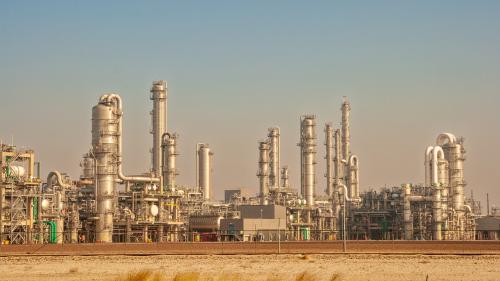 An oil refinery