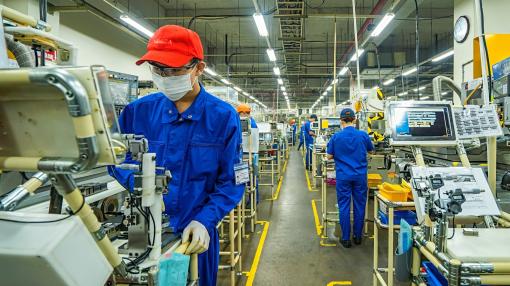 Factory workers in Vietnam