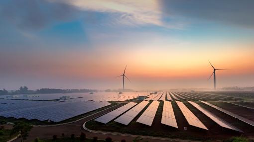 Windmills and solar panels