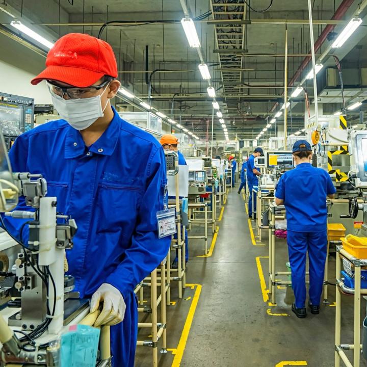 Factory workers in Vietnam